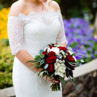 Wedding Dress - Watters Off the Shoulders Sleeved Dress