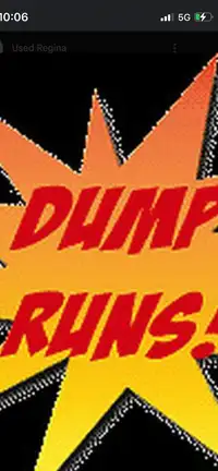 Offering dump runs for cheap