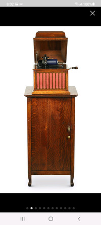 Antique Edison Amberola 30 4 Min Cylinder Player

