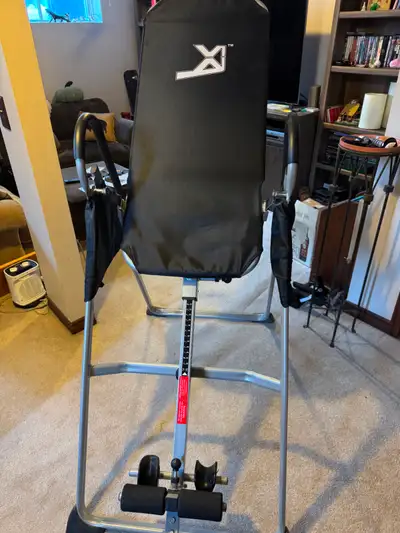 Relaxus Inversion Table that was assembled and never used, it folds up for storage. It also comes wi...