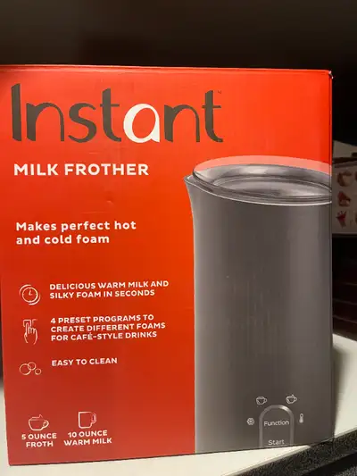 Instant Milk Frother, 4-in-1 Electric Milk Steamer, 10oz/295ml, View more