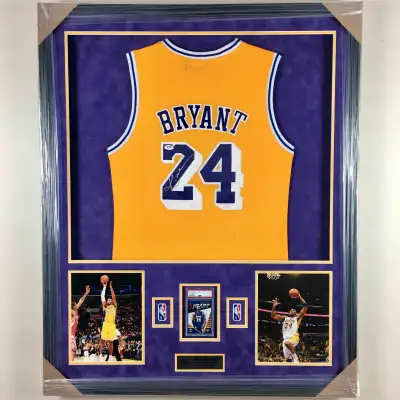 Kobe Bryant autographed Lakers jersey Autograph authenticated by PSA with letter of authenticity Los...