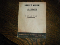 McCormick UF 257, UF 258 Cultivators Owners Manual