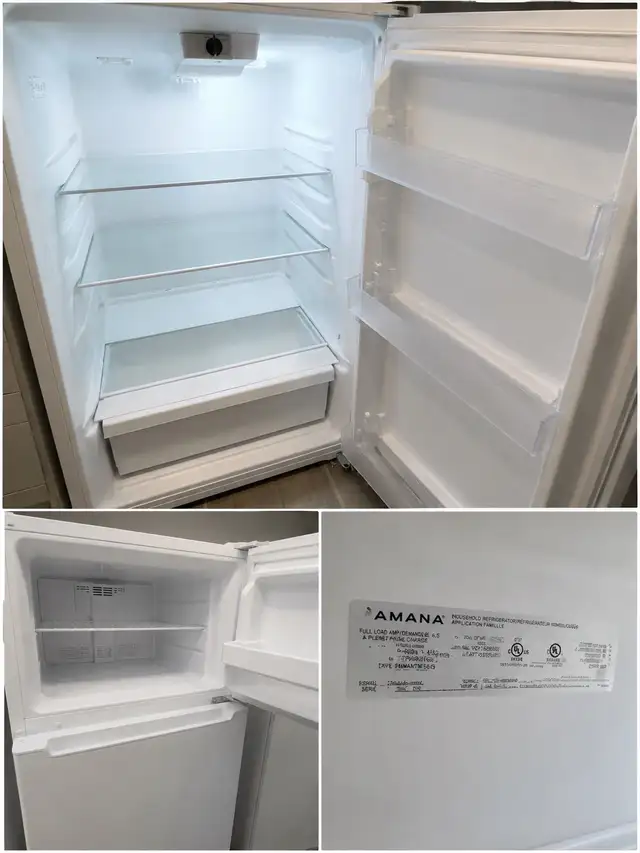Amana 16.4 cu.ft Top Freezer Refrigerator - white in Refrigerators in Sherbrooke - Image 3