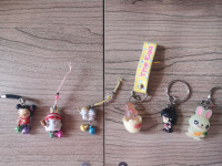Assorted collectible charms and keychains - new and near new
