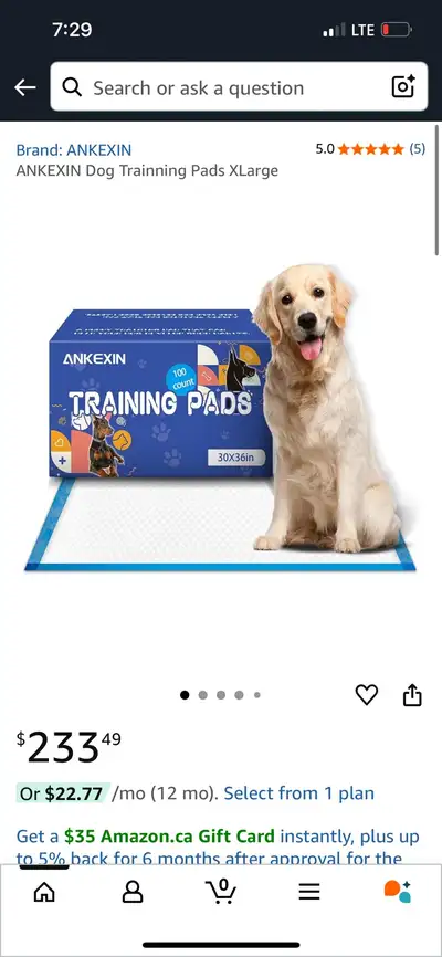 These ANKEXIN XL dog training pads are super absorbent and leak-proof, perfect for puppy training or...