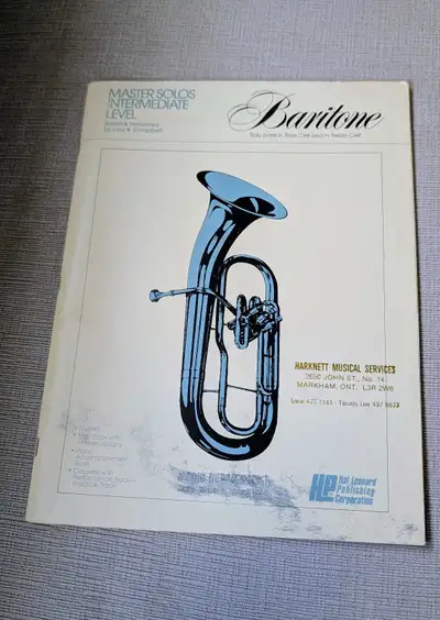 Hal Leonard Baritone Master Solos Intermediate Level Music Book, View more