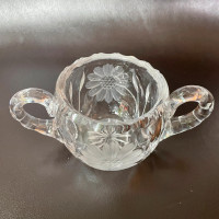 Gorgeous Vintage Lead Crystal Glass Sugar/Candy bowl- Great Gift