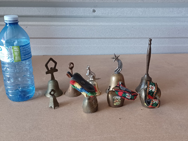 9 Small Bells, All 9 for $15, Pick up in Wallaceburg in Arts & Collectibles in Chatham-Kent