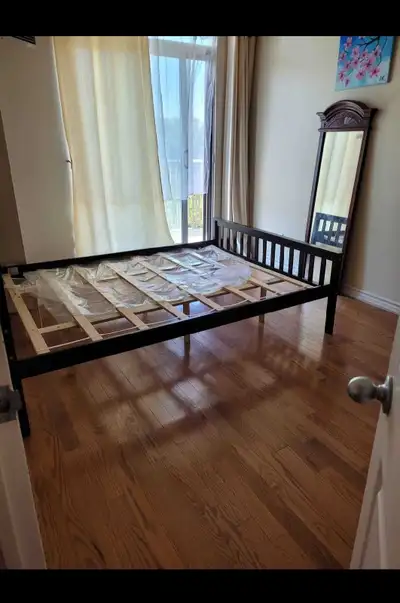 Dark Brown Wooden Bed Frame, View more