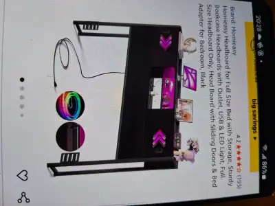 HEADBOARD FOR FULL SIZE BED BY HOMIEASY. BRAND NEW IN THE BOX, View more