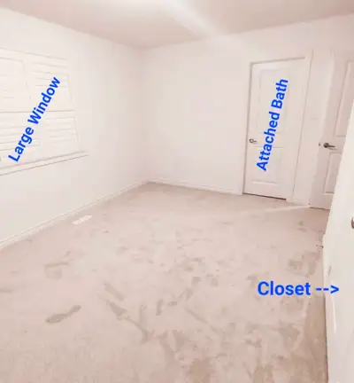 - Private Room with Attached Bathroom in new house (Note: Room is upstairs and not in basement). - U...