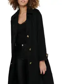 ONLY - Women's XS - Notch-Lapel Single-Breasted Trenchcoat