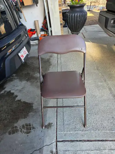 4 like new folding chairs, View more