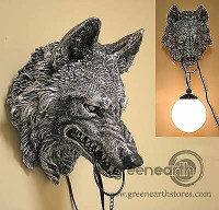 GOTHIC LEGENDS GROWLING WOLF WALL LAMP(NEW)PT-0004GAME OF THRONE