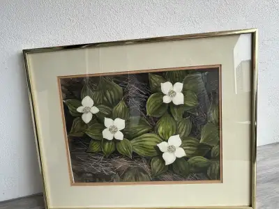 This beautiful vintage watercolour painting, created and signed by artist Mac Kenzie in 1975, featur...