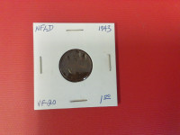 1943 Newfoundland One Cent Coin