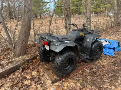 1996 Yamaha big bear with extra set of tires, selling this for our grandson , wench, 4 wheel drive