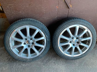 Michelin X-Ice winter tires on rims.  225/45 R17  5 x 114.3