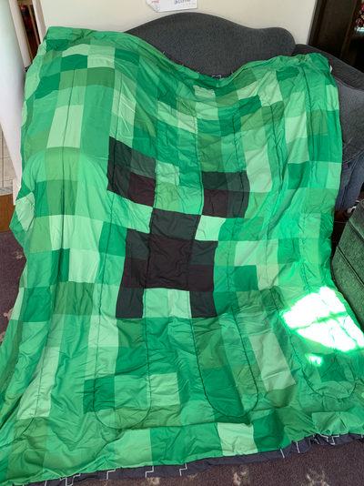 Minecraft double sided twin comforter and pillow case, View more