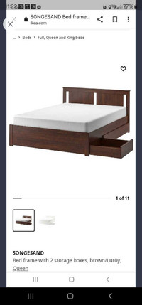 Ikea double/full bedframe with slats and storage