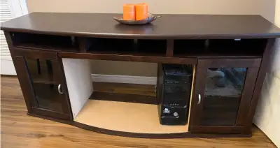 TV Console without fireplace insert., View more