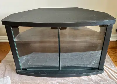 HEY STUDENTS! TV/DVD STAND BLACK/GLASS! FOR up to 46 INCH! $49!, View more