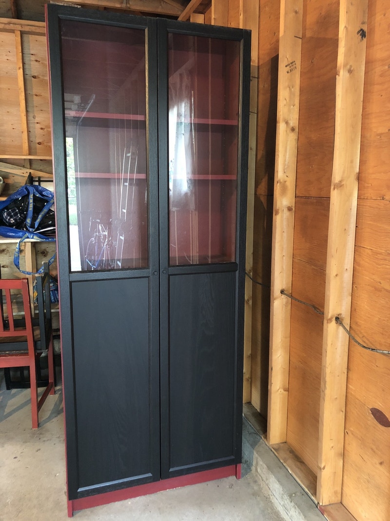 Display with Glass Doors (Billy/Oxberg by IKEA) Hutches