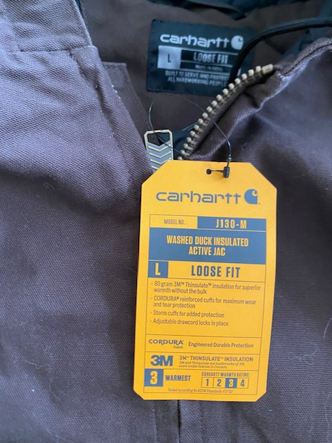 Brand New Men's Carhartt Insulated Active Jacket Dark Brown - LG in Men's in London - Image 3