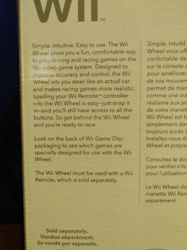 Nintendo Wii Wheel - New in Nintendo Wii in Cambridge - Image 3