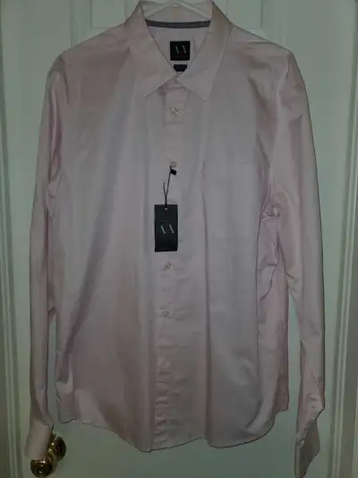 NEW Armani Exchange Pink Dress Shirt, View more