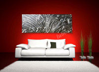 Silver Aluminum Wild Country Huge Graphic Metal Art flowers LUBO
