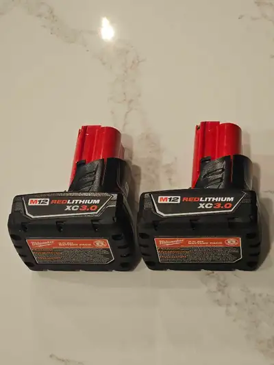 Brand new Milwaukee M12 3.0XC Battery (2), View more