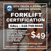 Forklift/Heavy Equipment/Class-D Training Available!!