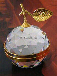 SWAROVSKI Crystal "GOLD Large APPLE PHOTO STAND/FRAME" - RETIRED