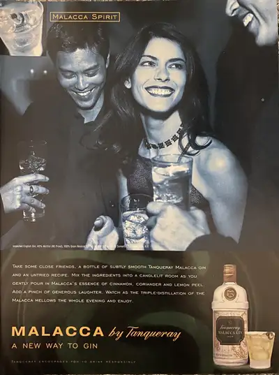 1999 Tanqueray Malacca Gin Original Ad, View more