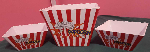 Popcorn container's x4 Hard durable hand crafted & hand painted in Kitchen & Dining Wares in St. Catharines
