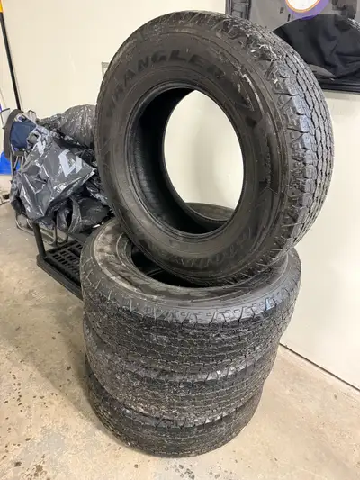 In Saskatoon off a 2door jeep wrangler roughly 35,000km on them still good shape 65% tread roughly Q...