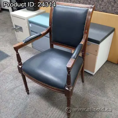 Vintage Style Wood Guest Chair w/ Nailhead Trim, View more