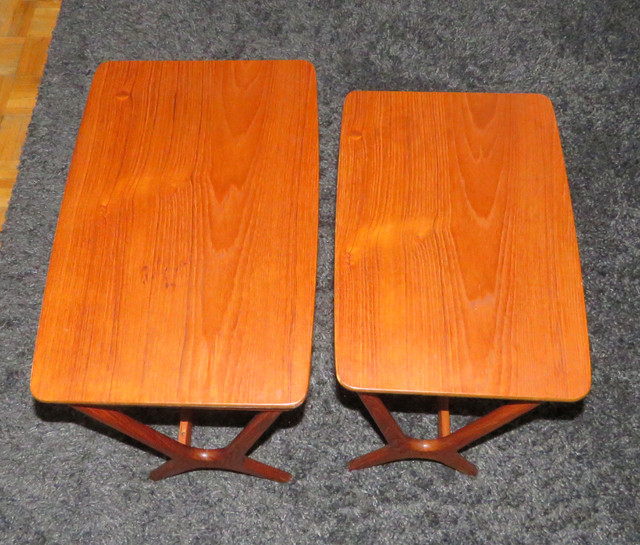 1950 ERLING TORVITS TEAK NESTING TABLES HELTBORG MØBLER DENMARK dans Tables basses  à Ville de Toronto - Image 4