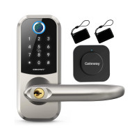 (NEW) SMONET Smart Door Lock with Gataway, Keyless Entry Fingerp