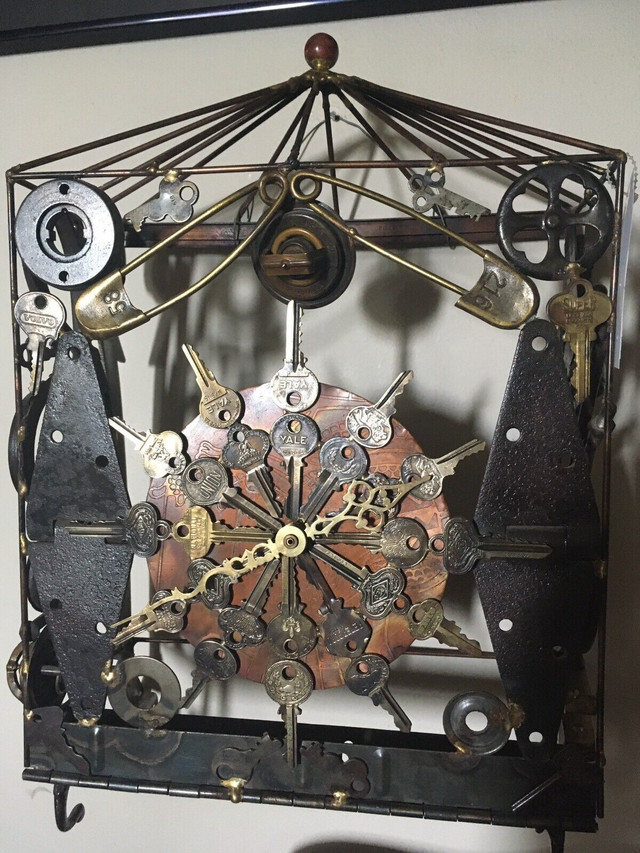 Handmade vintage steampunk welded clock art piece  in Arts & Collectibles in Kingston