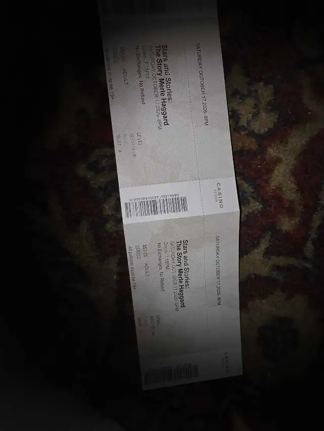 ticket's Merle Haggard 