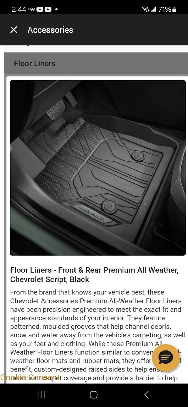 2024 chevy trax floorliners in Cars & Trucks in Winnipeg - Image 3