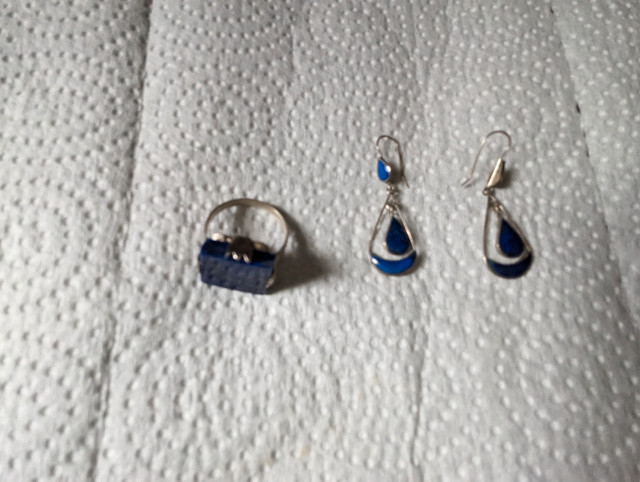 Antique lapis stone ring earring set in Jewellery & Watches in Guelph