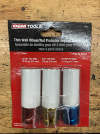 OEM Tools 17mm 19mm 21mm Wheel Protector Thin Walled Sockets