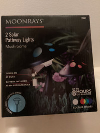 Moonrays 2 solar pathway lights..mushrooms