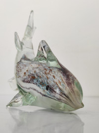 9" Dolphin Glass Sculpture (Item A)
