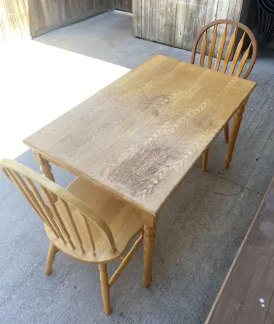 small dining table 30x48 H30 with 2 chairs can deliver, View more