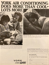 1967 York Air Conditioning Original Ad